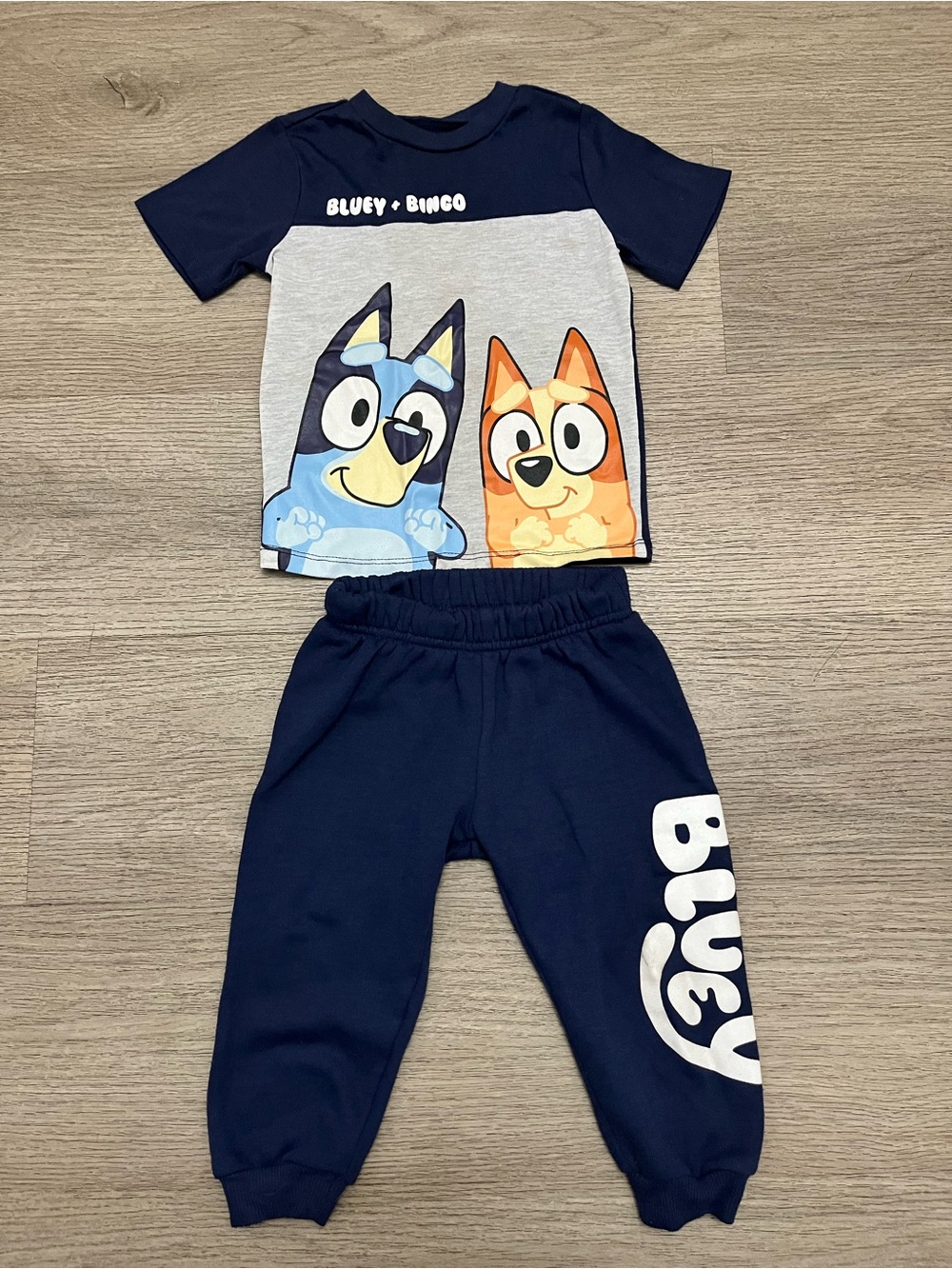 Bluey Navy Graphic Kids Jogger 2 Piece Set 24 months